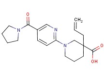 3-allyl-1-[5-(1-pyrrolidinylcarbonyl)-2-pyridinyl]-3-piperidinecarboxylic acid