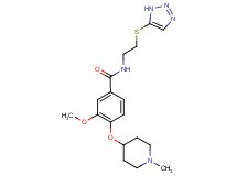 3-methoxy-4-[(1-methylpiperidin-4-yl)oxy]-N-[2-(1H-1,2,3-triazol-5-ylthio)ethyl]benzamide
