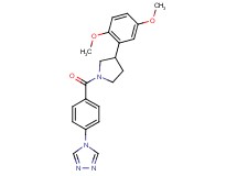4-(4-{[3-(2,5-dimethoxyphenyl)-1-pyrrolidinyl]carbonyl}phenyl)-4H-1,2,4-triazole
