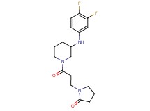1-(3-{3-[(3,4-difluorophenyl)amino]-1-piperidinyl}-3-oxopropyl)-2-pyrrolidinone