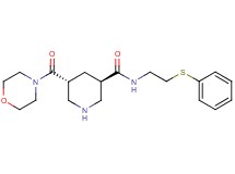 (3R*,5R*)-5-(morpholin-4-ylcarbonyl)-N-[2-(phenylthio)ethyl]piperidine-3-carboxamide