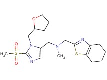 N-methyl-1-[2-(methylsulfonyl)-1-(tetrahydro-2-furanylmethyl)-1H-imidazol-5-yl]-N-(4,5,6,7-tetrahydro-1,3-benzothiazol-2-ylmethyl)methanamine