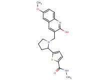 5-{1-[(2-hydroxy-6-methoxy-3-quinolinyl)methyl]-2-pyrrolidinyl}-N-methyl-2-thiophenecarboxamide