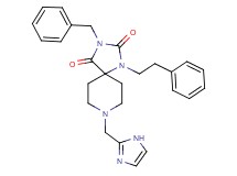 3-benzyl-8-(1H-imidazol-2-ylmethyl)-1-(2-phenylethyl)-1,3,8-triazaspiro[4.5]decane-2,4-dione