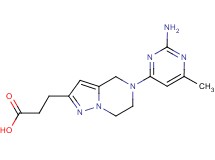 3-[5-(2-amino-6-methyl-4-pyrimidinyl)-4,5,6,7-tetrahydropyrazolo[1,5-a]pyrazin-2-yl]propanoic acid