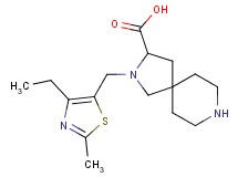 2-[(4-ethyl-2-methyl-1,3-thiazol-5-yl)methyl]-2,8-diazaspiro[4.5]decane-3-carboxylic acid