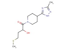 4-(methylthio)-1-[4-(3-methyl-1H-1,2,4-triazol-5-yl)piperidin-1-yl]-1-oxobutan-2-ol