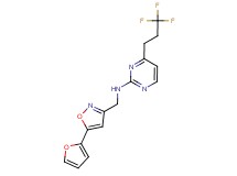 N-{[5-(2-furyl)isoxazol-3-yl]methyl}-4-(3,3,3-trifluoropropyl)pyrimidin-2-amine