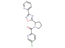 5-chloro-2-{[2-(3-pyridin-2-yl-1,2,4-oxadiazol-5-yl)pyrrolidin-1-yl]carbonyl}pyridine