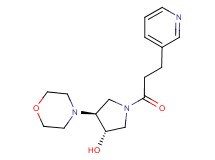 (3S*,4S*)-4-(4-morpholinyl)-1-[3-(3-pyridinyl)propanoyl]-3-pyrrolidinol