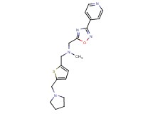 N-methyl-1-[3-(4-pyridinyl)-1,2,4-oxadiazol-5-yl]-N-{[5-(1-pyrrolidinylmethyl)-2-thienyl]methyl}methanamine
