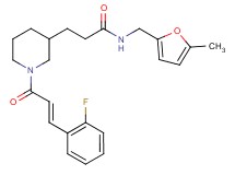 3-{1-[(2E)-3-(2-fluorophenyl)-2-propenoyl]-3-piperidinyl}-N-[(5-methyl-2-furyl)methyl]propanamide