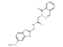 N-[(6-methoxy-1H-benzimidazol-2-yl)methyl]-2-(1-oxo-2(1H)-phthalazinyl)acetamide
