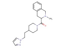 2-methyl-3-({4-[2-(1H-pyrazol-1-yl)ethyl]-1-piperidinyl}carbonyl)-1,2,3,4-tetrahydroisoquinoline