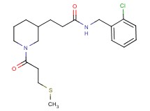 N-(2-chlorobenzyl)-3-{1-[3-(methylthio)propanoyl]-3-piperidinyl}propanamide
