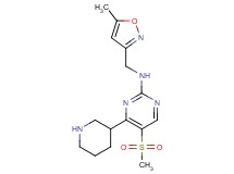 N-[(5-methyl-3-isoxazolyl)methyl]-5-(methylsulfonyl)-4-(3-piperidinyl)-2-pyrimidinamine hydrochloride