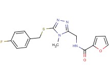 N-({5-[(4-fluorobenzyl)thio]-4-methyl-4H-1,2,4-triazol-3-yl}methyl)-2-furamide