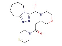 3-({3-[2-oxo-2-(4-thiomorpholinyl)ethyl]-4-morpholinyl}carbonyl)-6,7,8,9-tetrahydro-5H-[1,2,4]triazolo[4,3-a]azepine