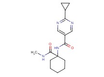 2-cyclopropyl-N-{1-[(methylamino)carbonyl]cyclohexyl}pyrimidine-5-carboxamide