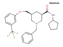 (3R,5S)-1-benzyl-N-cyclopentyl-5-{[3-(trifluoromethyl)phenoxy]methyl}-3-piperidinecarboxamide