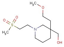 {3-(2-methoxyethyl)-1-[2-(methylsulfonyl)ethyl]-3-piperidinyl}methanol