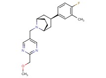 (3-endo)-3-(4-fluoro-3-methylphenyl)-8-{[2-(methoxymethyl)-5-pyrimidinyl]methyl}-8-azabicyclo[3.2.1]octane