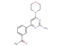 1-[3-(2-amino-6-morpholin-4-ylpyrimidin-4-yl)phenyl]ethanone