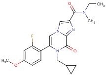 7-(cyclopropylmethyl)-N-ethyl-6-(2-fluoro-4-methoxyphenyl)-N-methyl-8-oxo-7,8-dihydroimidazo[1,2-a]pyrazine-2-carboxamide