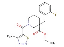 ethyl 3-(2-fluorobenzyl)-1-[(4-methyl-1,2,3-thiadiazol-5-yl)carbonyl]-3-piperidinecarboxylate