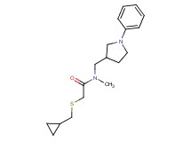 2-[(cyclopropylmethyl)thio]-N-methyl-N-[(1-phenyl-3-pyrrolidinyl)methyl]acetamide