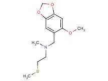 N-[(6-methoxy-1,3-benzodioxol-5-yl)methyl]-N-methyl-2-(methylthio)ethanamine