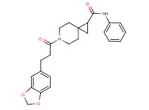 6-[3-(1,3-benzodioxol-5-yl)propanoyl]-N-phenyl-6-azaspiro[2.5]octane-1-carboxamide