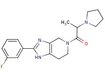 2-(3-fluorophenyl)-5-(2-pyrrolidin-1-ylpropanoyl)-4,5,6,7-tetrahydro-1H-imidazo[4,5-c]pyridine