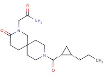 2-(3-oxo-9-{[(1R*,2S*)-2-propylcyclopropyl]carbonyl}-2,9-diazaspiro[5.5]undec-2-yl)acetamide
