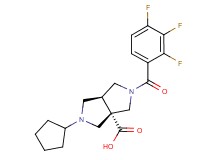 (3aS*,6aS*)-2-cyclopentyl-5-(2,3,4-trifluorobenzoyl)hexahydropyrrolo[3,4-c]pyrrole-3a(1H)-carboxylic acid