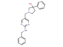 1-{[2-(benzylamino)pyrimidin-5-yl]methyl}-3-phenylpyrrolidin-3-ol