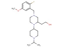 2-[4-(2-fluoro-5-methoxybenzyl)-1-(1-isopropyl-4-piperidinyl)-2-piperazinyl]ethanol