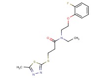 N-ethyl-N-[2-(2-fluorophenoxy)ethyl]-3-[(5-methyl-1,3,4-thiadiazol-2-yl)thio]propanamide
