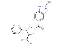 (3S*,4S*)-1-[(2-methyl-1H-benzimidazol-5-yl)carbonyl]-4-pyridin-2-ylpyrrolidine-3-carboxylic acid