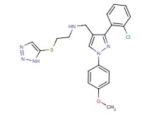 N-{[3-(2-chlorophenyl)-1-(4-methoxyphenyl)-1H-pyrazol-4-yl]methyl}-2-(1H-1,2,3-triazol-5-ylthio)ethanamine