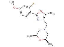 (2R*,6S*)-4-{[2-(2-fluoro-4-methoxyphenyl)-5-methyl-1,3-oxazol-4-yl]methyl}-2,6-dimethylmorpholine