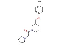 3-[(4-methylphenoxy)methyl]-1-(1-pyrrolidinylacetyl)piperidine