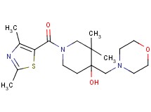 1-[(2,4-dimethyl-1,3-thiazol-5-yl)carbonyl]-3,3-dimethyl-4-(morpholin-4-ylmethyl)piperidin-4-ol