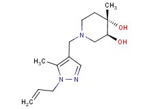 (3S*,4S*)-1-[(1-allyl-5-methyl-1H-pyrazol-4-yl)methyl]-4-methylpiperidine-3,4-diol