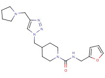 N-(2-furylmethyl)-4-{[4-(1-pyrrolidinylmethyl)-1H-1,2,3-triazol-1-yl]methyl}-1-piperidinecarboxamide trifluoroacetate