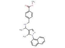 methyl 4-[({1-[5-methyl-1-(1-naphthyl)-1H-pyrazol-4-yl]ethyl}amino)methyl]benzoate