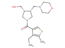 [(3R*,4R*)-1-[(4-ethyl-5-methyl-3-thienyl)carbonyl]-4-(4-morpholinylmethyl)-3-pyrrolidinyl]methanol