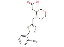 (4-{[2-(2-methylphenyl)-1,3-thiazol-5-yl]methyl}morpholin-3-yl)acetic acid