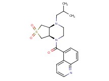 5-{[(4aS*,7aR*)-4-isobutyl-6,6-dioxidohexahydrothieno[3,4-b]pyrazin-1(2H)-yl]carbonyl}quinoline