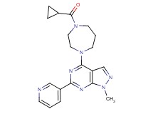 4-[4-(cyclopropylcarbonyl)-1,4-diazepan-1-yl]-1-methyl-6-(3-pyridinyl)-1H-pyrazolo[3,4-d]pyrimidine